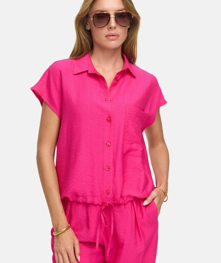 Pink Viskose-Crepe Blouse 2492 CATNOIR