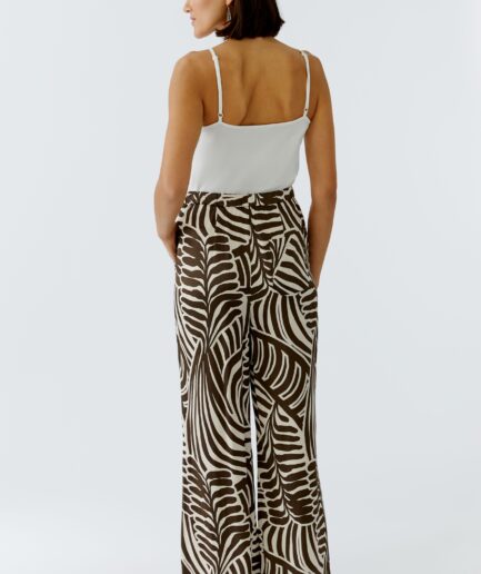 Dark Brown Offwhite 0871 Trousers 97481 OUI