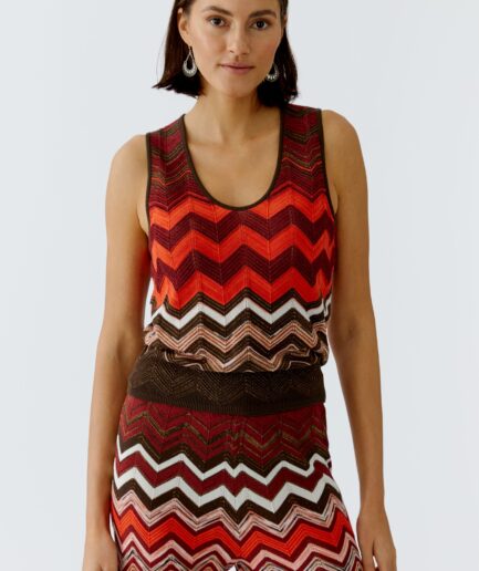Dark Brown Red 0873 Knitted top 97567 OUI